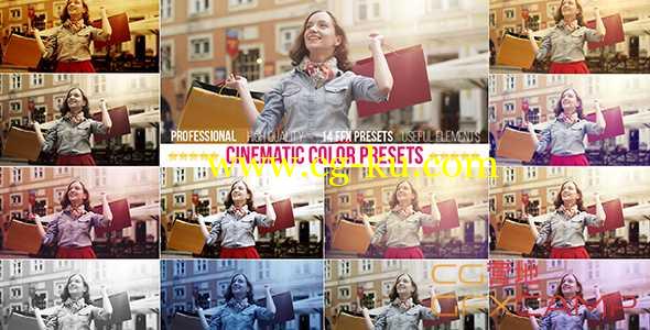 14个电影视频调色AE预设 Cinematic Color Presets的图片1