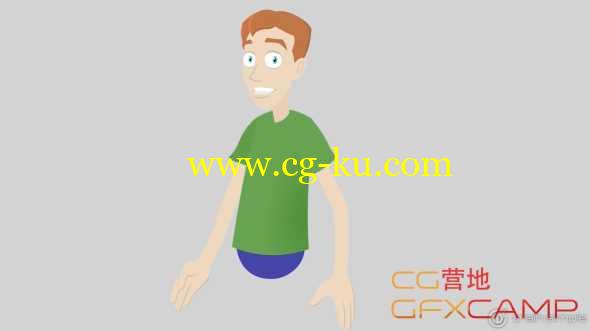 Flash二维卡通角色说话动作教程 Train Simple - Animate CC Animate a Talking Character的图片1