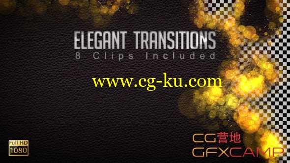 粒子燃烧扩散遮罩转场高清视频素材 Elegant Transitions的图片1