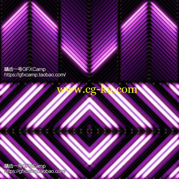 21个霓虹灯时尚歌舞背景大屏幕VJ视频素材的图片1