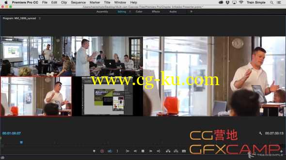 Pr多机位镜头剪辑教程 Train Simple - Premiere Pro CC Multi-Camera Editing的图片1