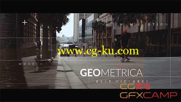 AE模板-线条图形短片宣传片头 Geometrica Opening Titles的图片1