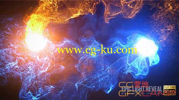 AE模板-大气震撼粒子光线碰撞电影游戏Logo文字展示 Epic Light Reveal的图片1