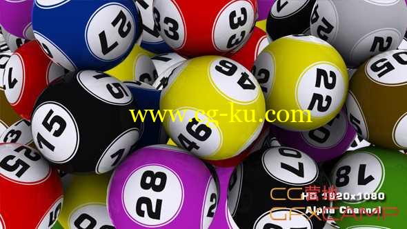 台球掉落碰撞转场高清视频素材 Lotto Balls Transition的图片1