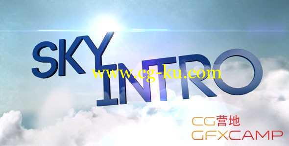 AE模板-云层穿梭三维文字标题动画片头 Sky Intro的图片1