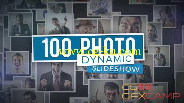AE模板-三维空间照片相册群展示片头 100 Photo - Dynamic Slideshow的图片1