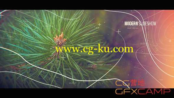 AE模板-线条元素时尚幻灯片图片展示 Modern Slideshow的图片1
