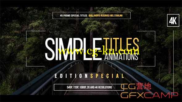 AE模板-45个简洁字幕条文字标题 45 Simple Titles (Edition Special)的图片1