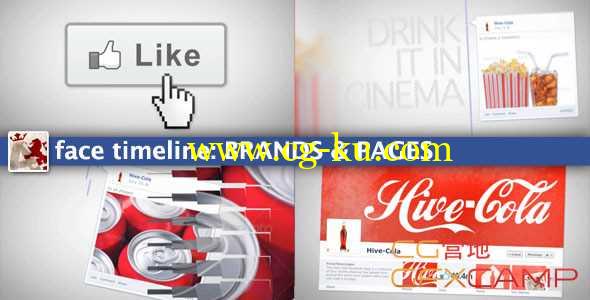 AE模板-社交网络脸书风格图文视频介绍 Face Timeline：Brands&Pages的图片1