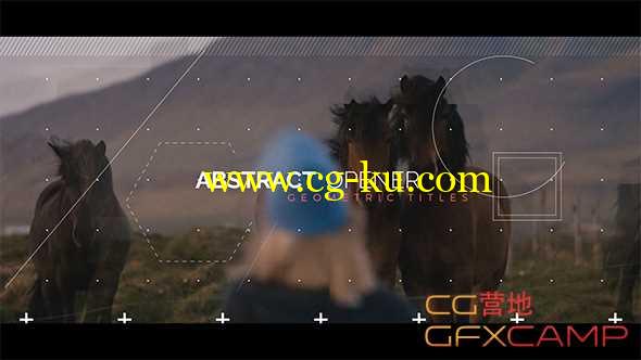 AE模板-集合抽象线条动画片头包装开场 Abstract Opener - Geometric Titles的图片1