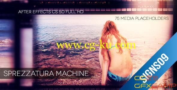 复古胶片展示 VideoHive Sprezzatura Machine Photo Gallery Pack的图片2