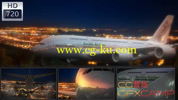AE模板-三维飞机航班Logo展示 Airplane Logo - Take Your Brand Higher的图片1