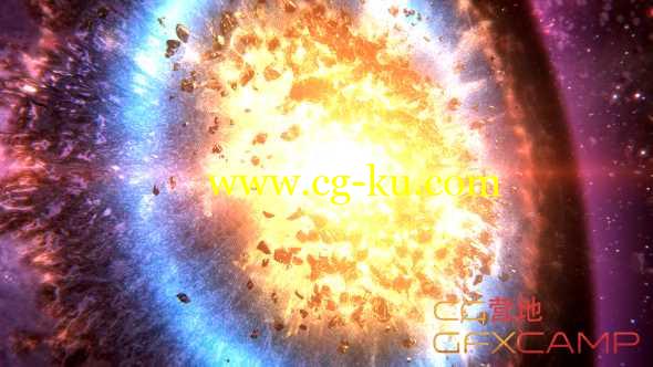 AE模板-陨石撞击星球Logo展示 Epic Space Show的图片1