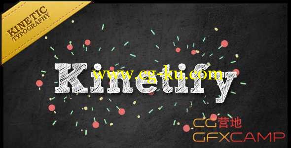AE模板-手绘文字新年贺词标题排版 Kinetify sends a happy message的图片1