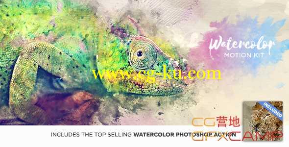 AE脚本-水墨水彩遮罩汇聚图片展示片头工具包 Watercolor Motion Kit  V1.4的图片1
