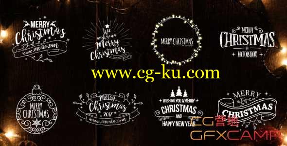 AE模板-圣诞节文字标题动画 Christmas Titles的图片1