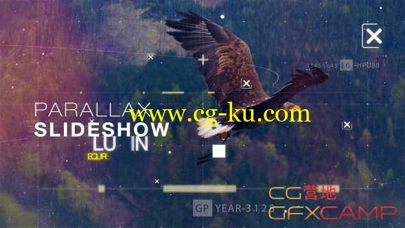 AE模板-三维科技感视差图片展示片头 Parallax Slideshow的图片1