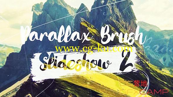 AE模板-三维笔刷视差图片展示片头开场 Parallax Brush 2的图片1