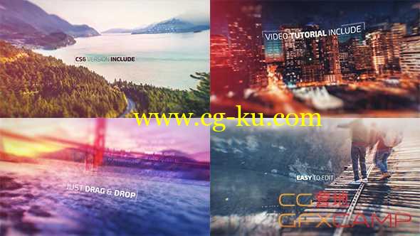 AE模板-大气幻灯片图片展示片头 Cinematic Slideshow的图片1