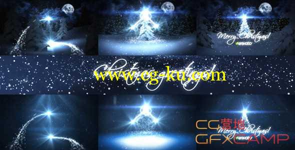 AE模板-下雪圣诞节粒子片头动画 Christmas Greetings v6的图片1