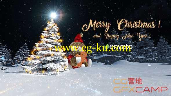 AE模板-雪人烟花圣诞节开场动画 Christmas Snowman Opener的图片1