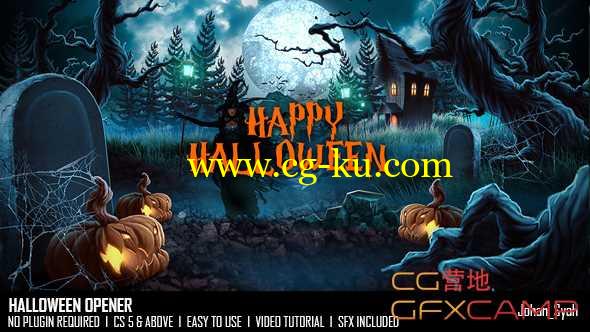 AE模板-恐怖万圣节开场动画 Halloween Opener的图片1