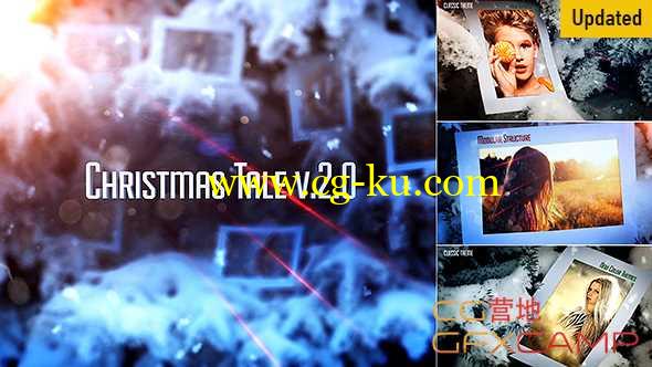 AE模板-下雪圣诞树相册片头动画 Christmas Tale的图片1