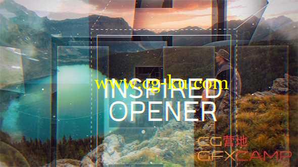 AE模板-创意三维图形遮罩照片展示 Inspired Opener的图片1