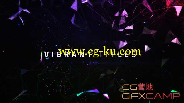 AE模板-彩色Plexus抽象背景文字动画片头 Vibrant Titles的图片1