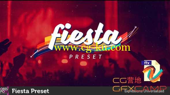 路径描边线条绸带生长动画AE预设 Fiesta Preset的图片1