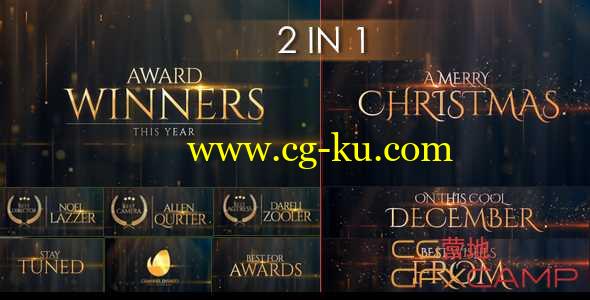 AE模板-获奖颁奖文字标题动画 Award Winners & Christmas Message的图片1