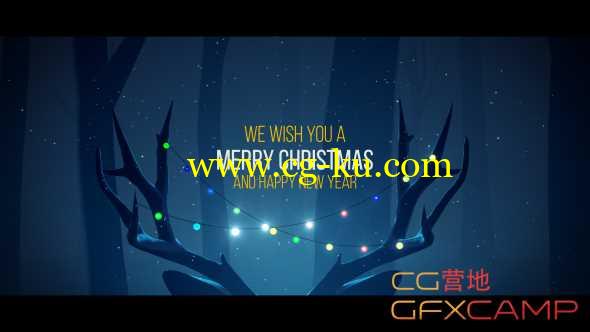 AE模板-圣诞节麋鹿文字标题动画 Christmas Deer的图片1