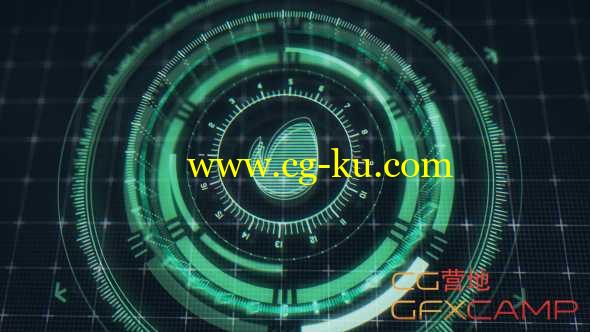 AE模板-HUD高科技Logo展示动画 Futuristic HUD Logo Reveal的图片1