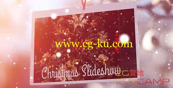AE模板-下雪圣诞节悬挂照片相册片头 Christmas Slideshow的图片1