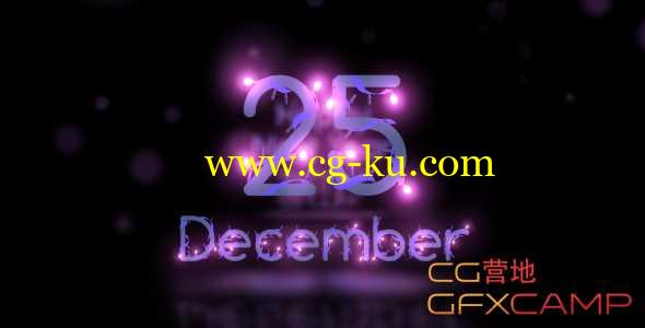 AE模板-彩灯闪烁文字标题动画 Christmas Lights Font的图片1