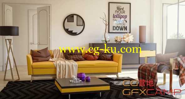 3DS MAX室内场景Vray渲染教程 Pluralsight - Interior Rendering Strategies with V-Ray and 3ds Max的图片1