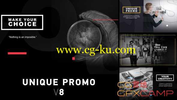 AE模板-简介商务宣传片包装片头 Unique Promo v8的图片1