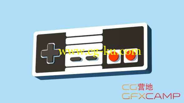 三维游戏手柄MG动画AE教程 After Effects – Creating Cel Shaded 3D Objects using the Cinema 4D Renderer Tutorial的图片1