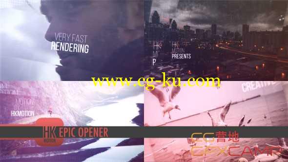 AE模板-切割大气片头图片视频展示 Epic Opener的图片1