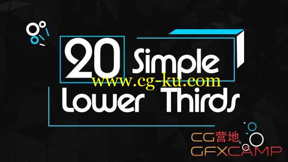 AE模板-简洁图形线条文字标题动画 20 Simple Lower Thirds的图片1
