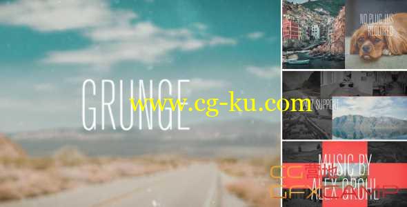AE模板-动态切换图片展示片头包装 Dynamic Grunge Opener的图片1