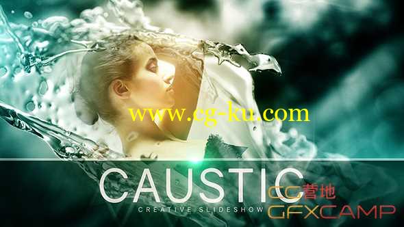 AE模板-液体遮罩图片文字标题动画片头 Caustic的图片1