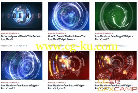 钢铁侠高科技信息界面制作教程合集 AETUTS Iron Man Series的图片1