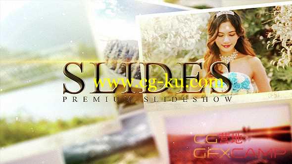 AE模板-拍立得相册照片展示片头 Slides的图片1