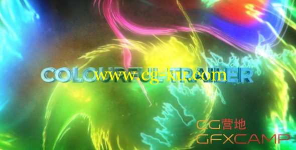 AE模板-抽象彩色液体背景图片展示片头宣传片 Colourful Trailer的图片1