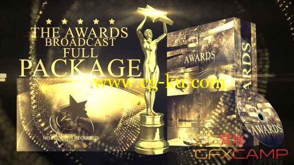 AE模板-金色奖杯颁奖典礼片头包装开场 The Awards的图片1