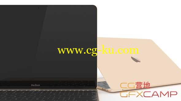 苹果笔记本3D模型 12" Apple MacBook 2016的图片1