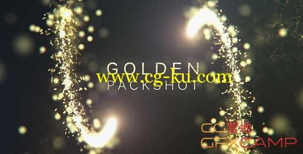 AE模板-金色粒子环绕碰撞Logo展示 Golden Packshot的图片1