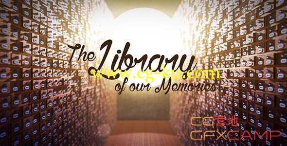 AE模板-柜子回忆相册展示片头 The Library of our Memories Slideshow的图片1