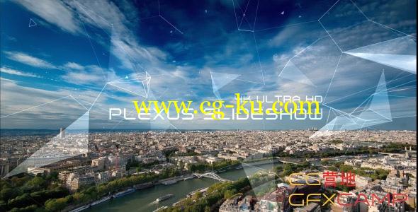 AE模板-点线面抽象背景转场图片展示片头 Plexus Slideshow 4K的图片1
